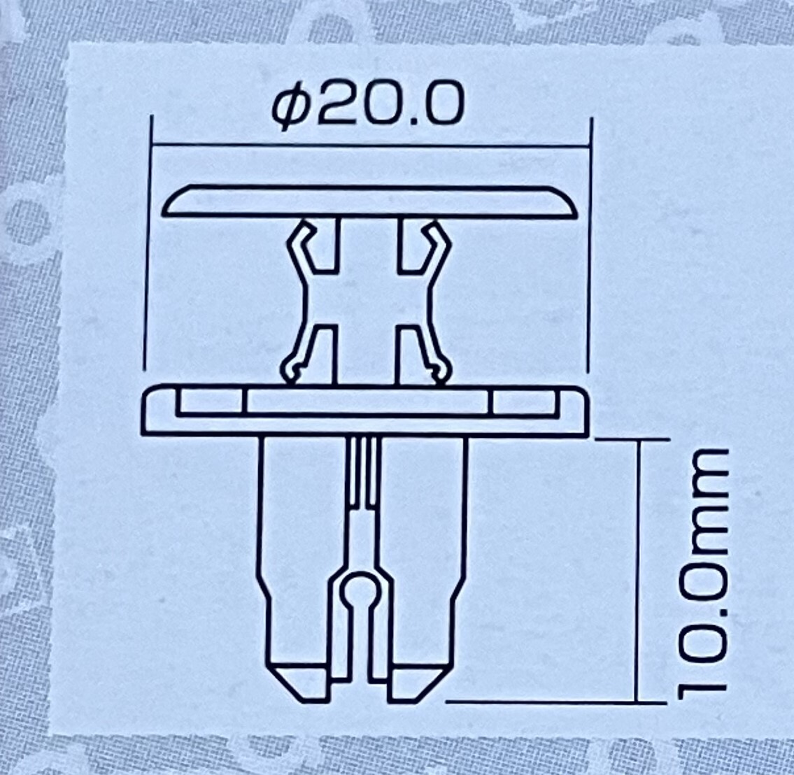 プラスティリベット 20個セット 適合サイズΦ8.5 ホンダ フロントフェンダー タイヤハウス互換品 3814 バンパー クリップ_画像1