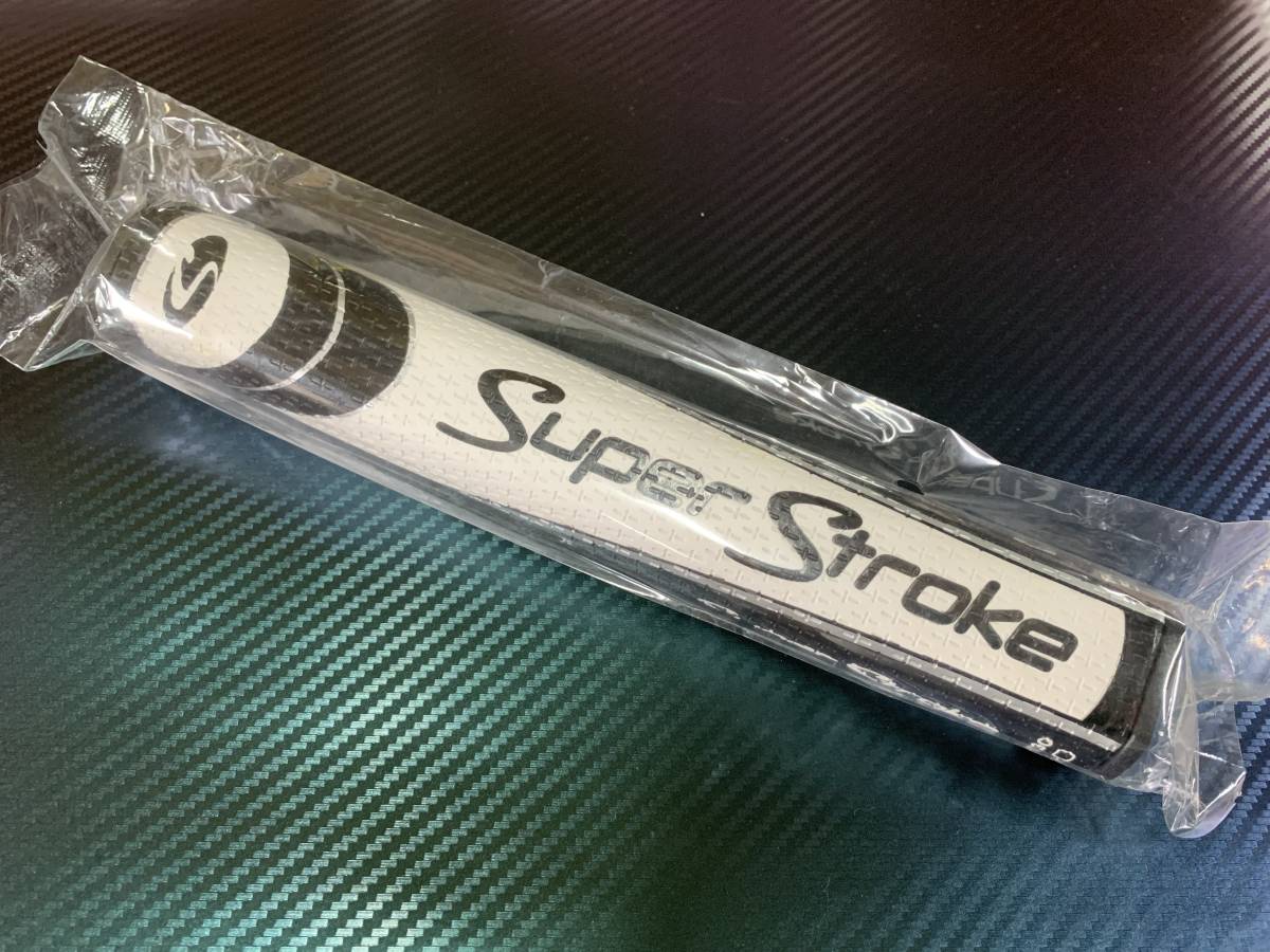 SuperStroke 5.0 太目　ゴルフパターグリップ 衝撃吸収 粘着性 滑り止め　★ブラック/ホワイト_画像1