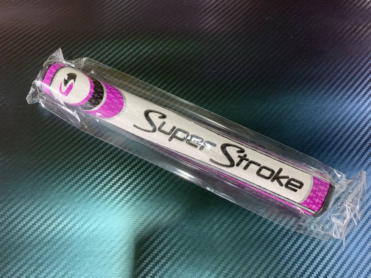 SuperStroke 2.0 ゴルフパターグリップ 衝撃吸収 粘着性 滑り止め　★ピンク/ホワイト_画像1