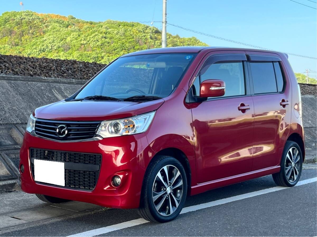 H25★走行8.1万km★マツダ/フレアワゴンカスタム【XT ターボ車】Fブレーキパッド新品交換ずみ★純正ナビ/TV★ETC【ワゴンR/OEM車】の画像3