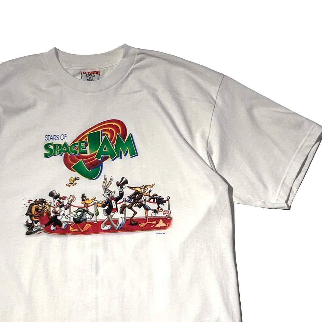 【Dead Stock】 90s ビンテージ Q-TEES ボディ SPACE JAM プリント Tシャツ スペースジャム バックスバニー マイケルジョーダン 1990年代_画像1