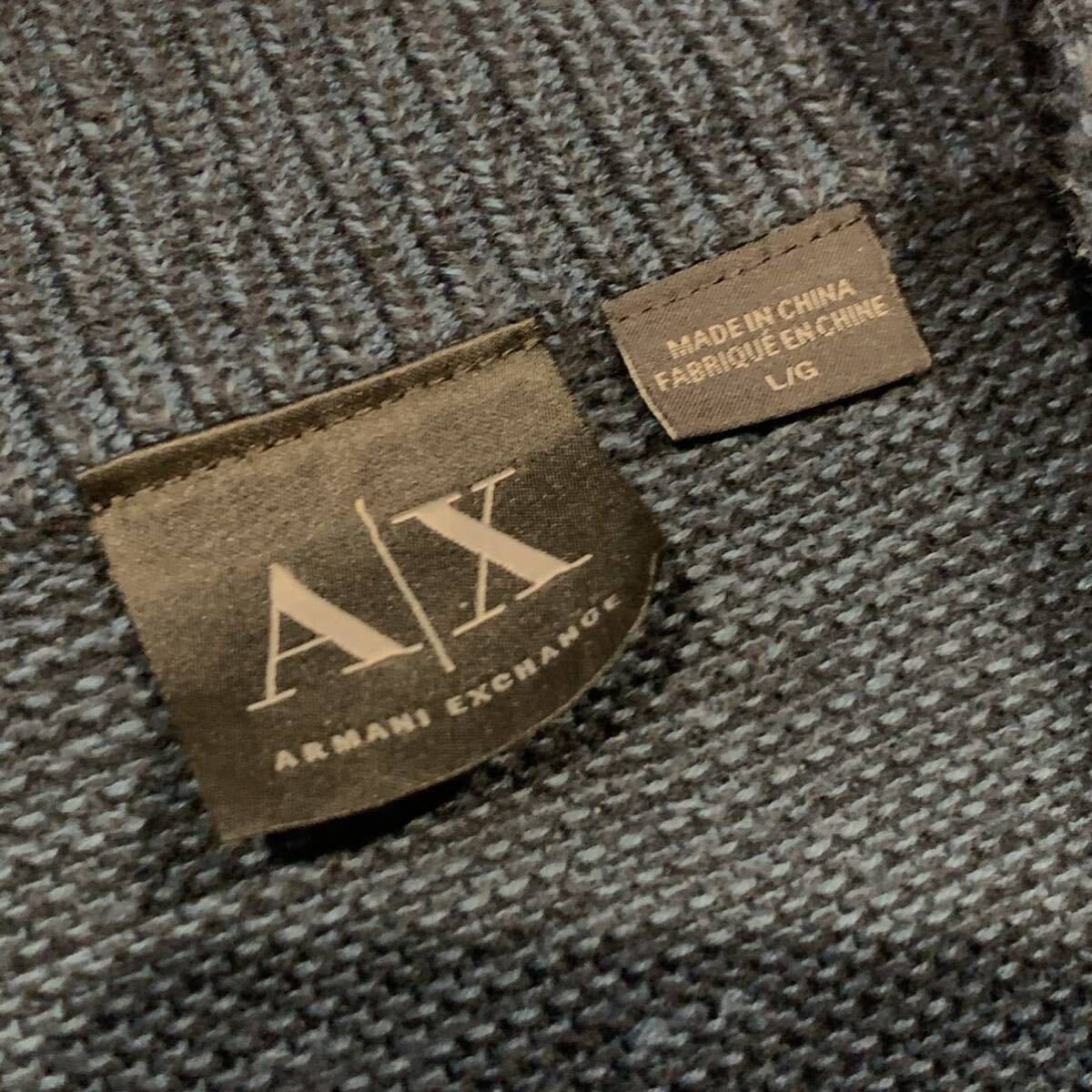 Armani Exchange ジップ ニットカーディガン 袖切り替え ポケ付き アルマーニ エクスチェンジの画像4