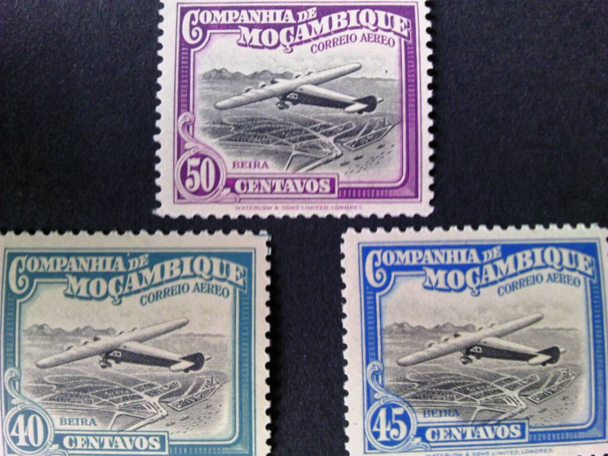 ポルトガル領モザンビーク会社　最初の航空切手s 1935 sc#C6~8_画像2