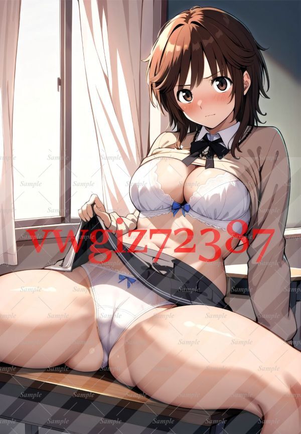 AN-3453 2G 桜井梨穂子 アマガミ 同人 A4サイズ ポスター アニメ 高品質 anime 美少女 巨乳 制服 イラストアートポスター_画像1