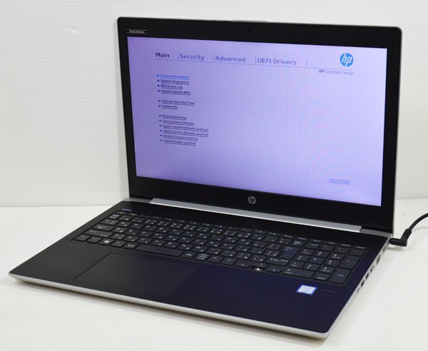 E0208 HP ProBook 450 G5 第7世代 Core i5 7200U 2.50GHz 2018年製 メモリ無し SSD無し OS無し AC無し BIOS起動確認済み JUNK ジャンクの画像2