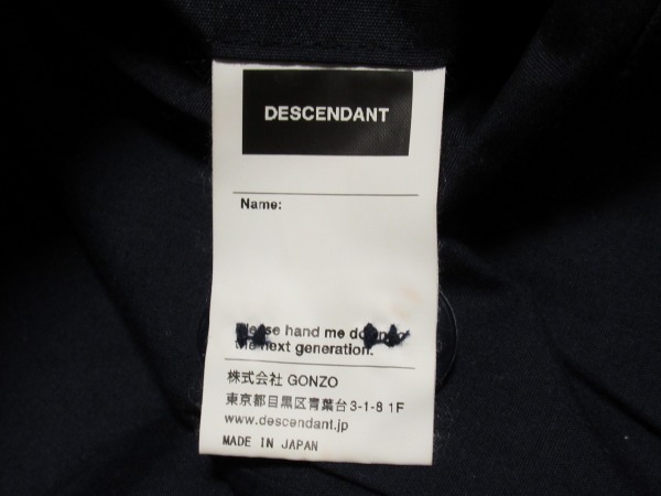 極美 DESCENDANT MIAMI DRIZZLER JACKET Mサイズ マイアミ ドリズラー ジャケット Navy ネイビー 181GWDS-JKM01 ディセンダントの画像8