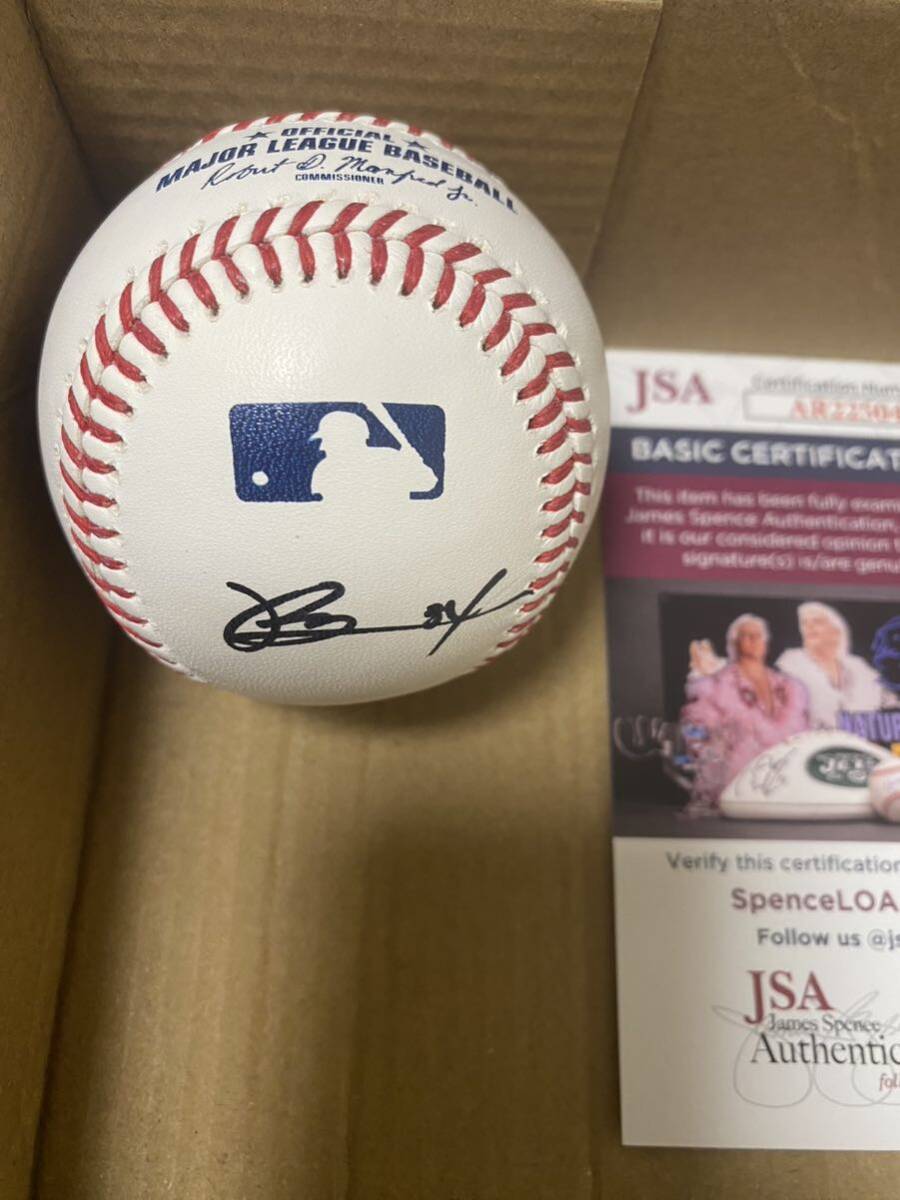 JSA証明書付き ニューヨークメッツ 千賀滉大 MLB 公式球 直筆サイン ボールの画像1