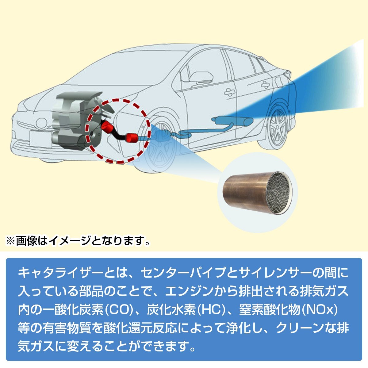 汎用 60mm 競技用 メタル キャタライザー スポーツ 触媒 直径 Φ 60 mm 全長 100mm #200cpsi 200セル ワンオフ 加工用 φ76.5の画像4