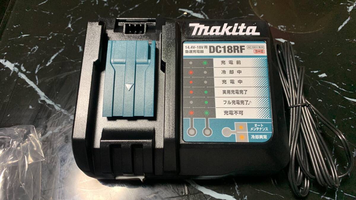 未使用】makita(マキタ) 純正 14.4V-18V用 急速充電器 DC18RF AC100V専用｜セットばらし品の画像2