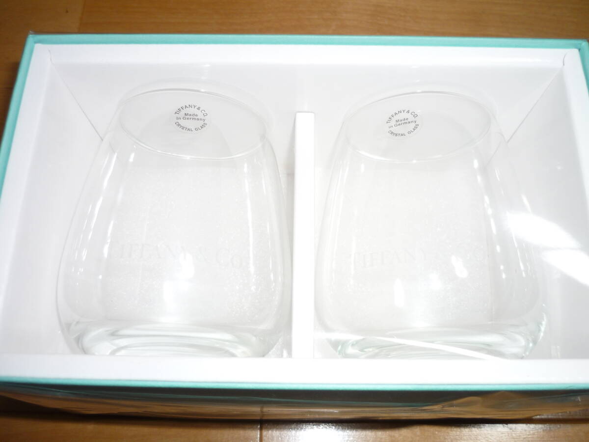 新品 未使用品 ティファニー クリスタルグラス タンブラー 2客セット ペアグラス TIFFANY&Co. MADE IN Germany 食器 コップ ドイツ製の画像2