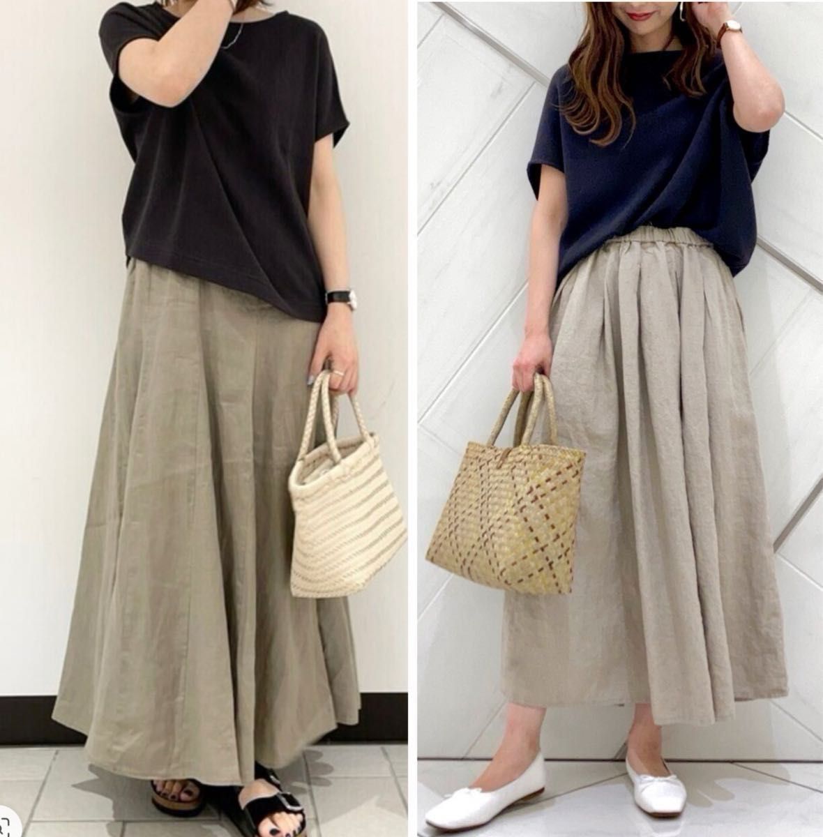 URBANRESEARCH DOORSコットンリネンボートネック CHARCOAL【一度