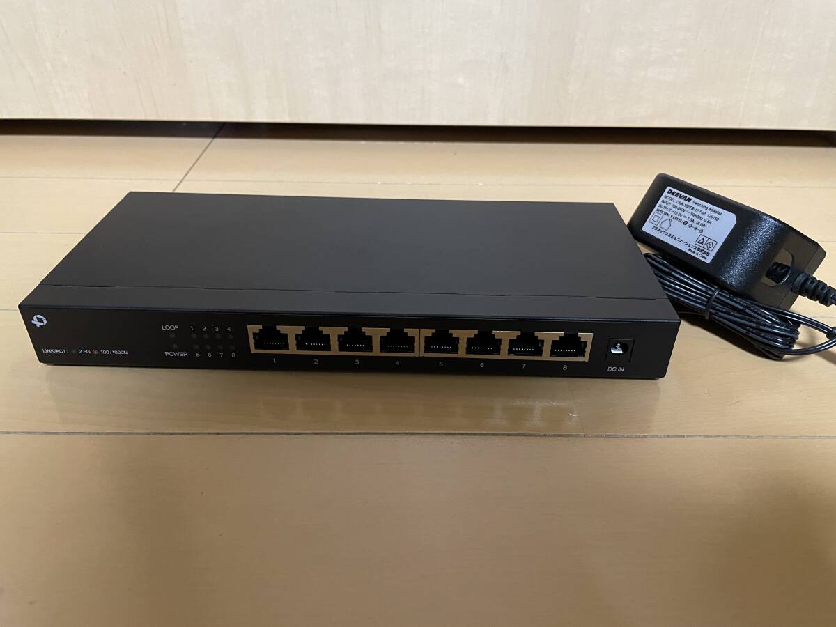 PLANEX 8ポート 2.5GBASE-T スイッチングハブ FX2G-08EM (中古)の画像1