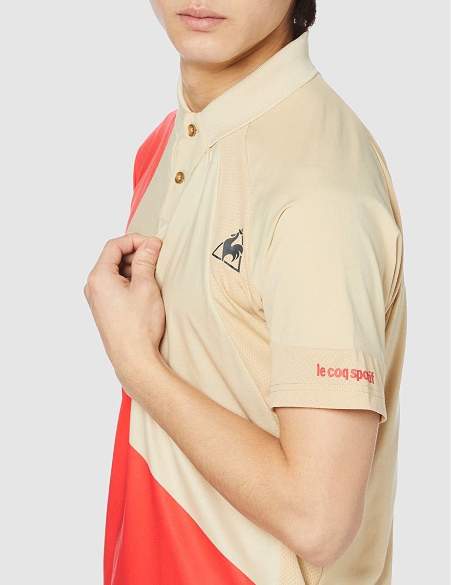 le coq sportif ルコックスポルティフ テニスウェア 半袖ポロシャツ QTMPJA40 ブラウン(茶) メンズL 新品