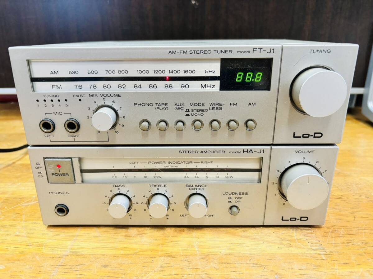 Lo-D ステレオアンプ/HA-J1 ステレオチューナー/FT-J1 通電OK 現状品の画像1