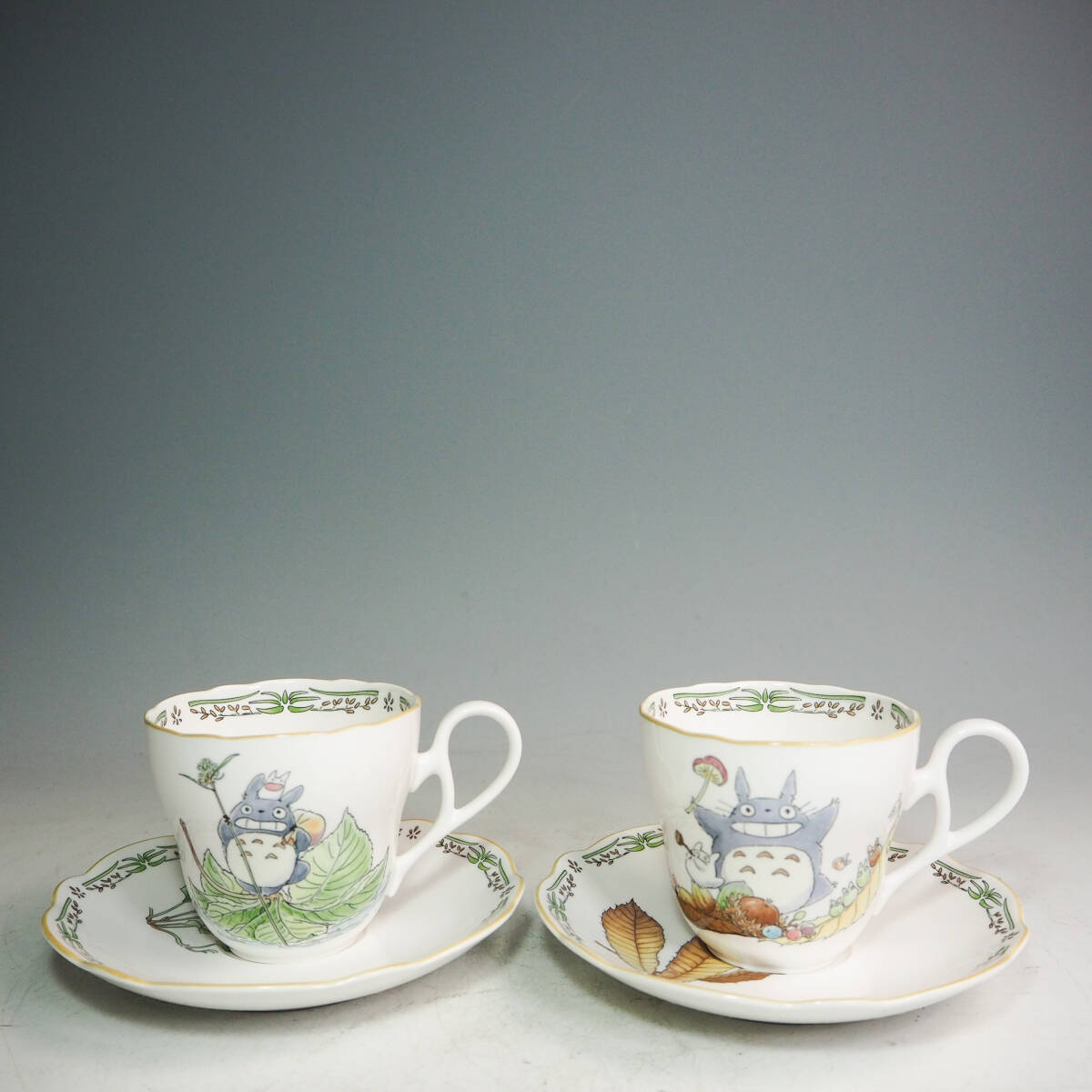 Noritake ノリタケ ジブリ となりのトトロ カップ＆ソーサー ペア セット NIBARIKI スタジオジブリ グッズ コレクション K5073_画像1