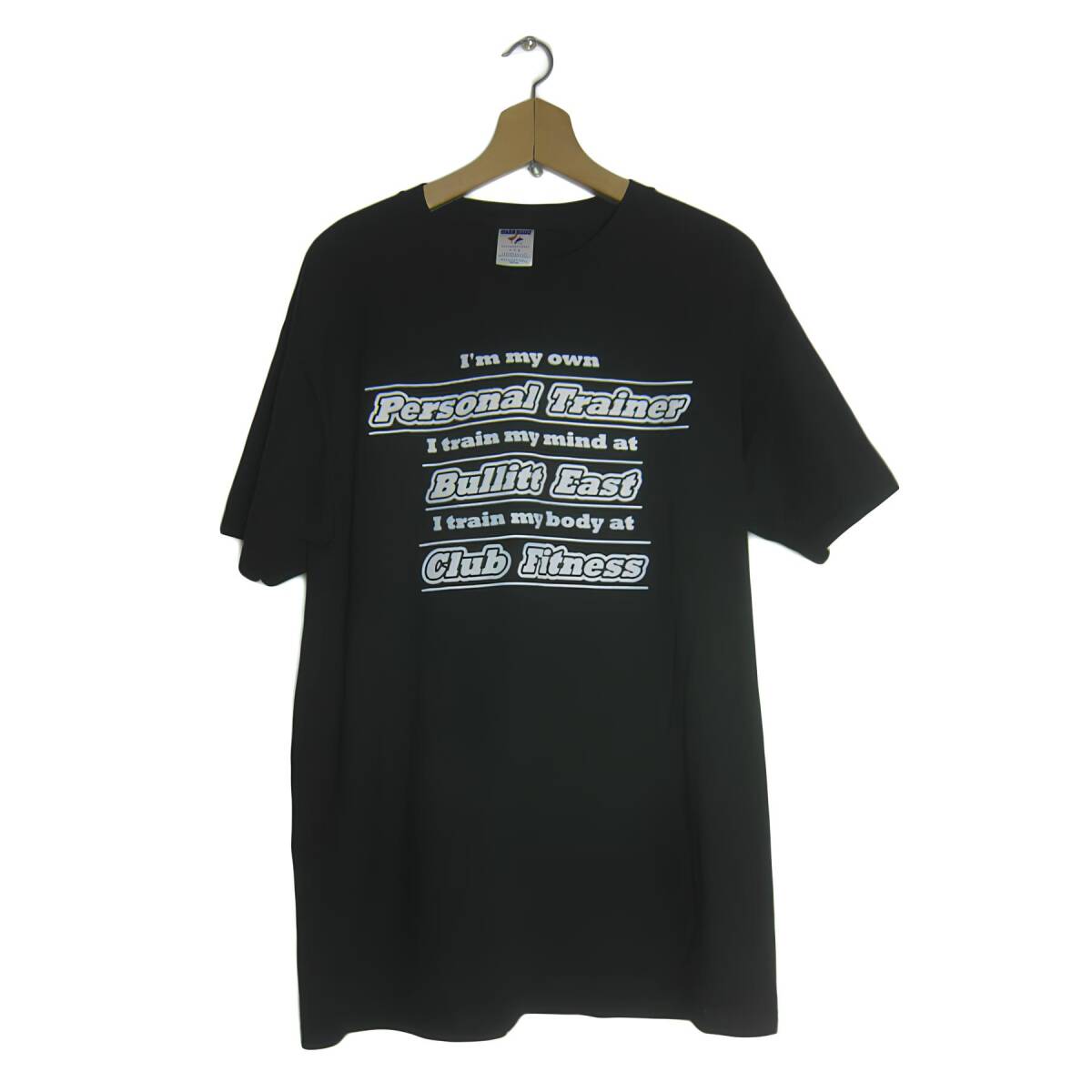 JERZEES プリントTシャツ ティーシャツ Fitness ブラック 黒色 メンズ Lサイズ 古着 USED ユーズド tee tシャツ #n-177_画像1