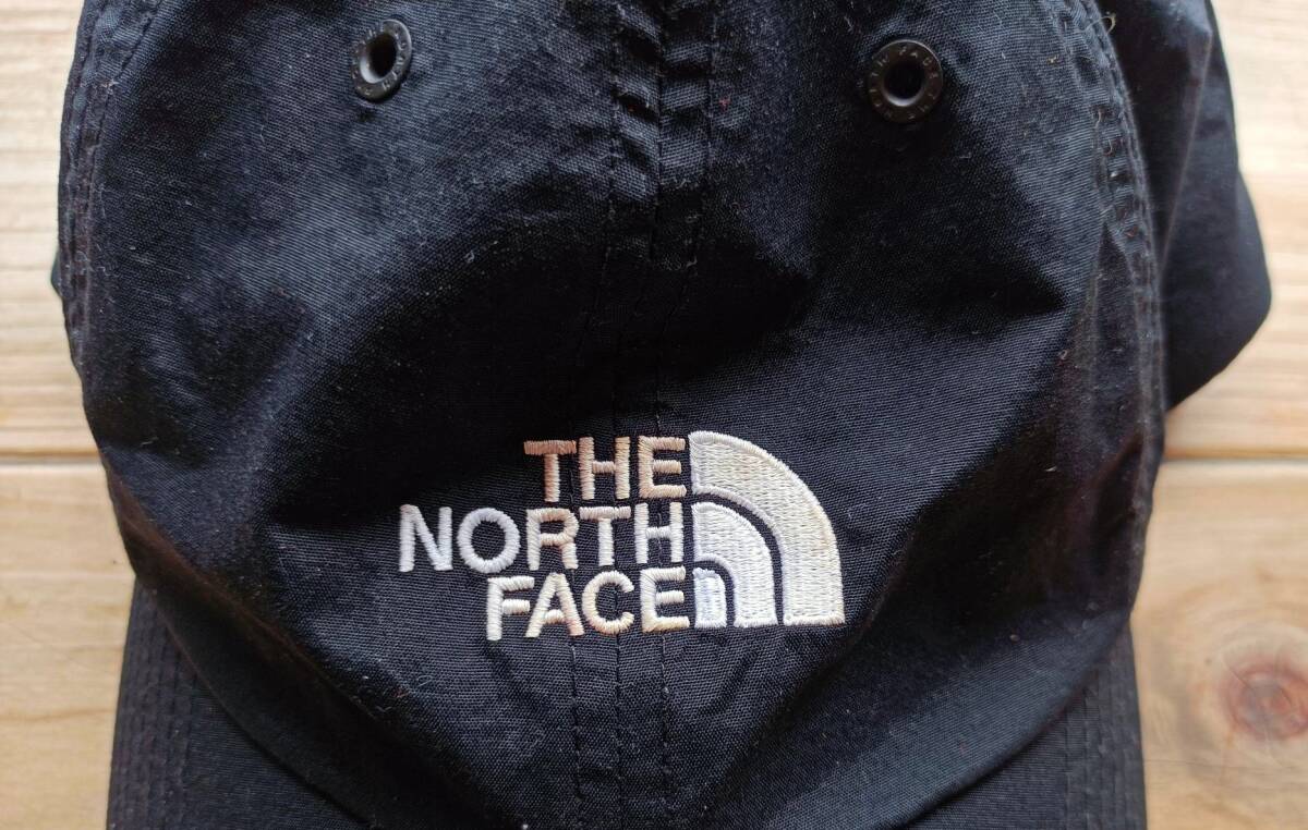 送料無料♪THE NORTH FACE ノースフェイス ロングビルキャップ Long Bill Cap ブラック 黒×白 ナイロン 帽子 アウトドア 美品_画像5