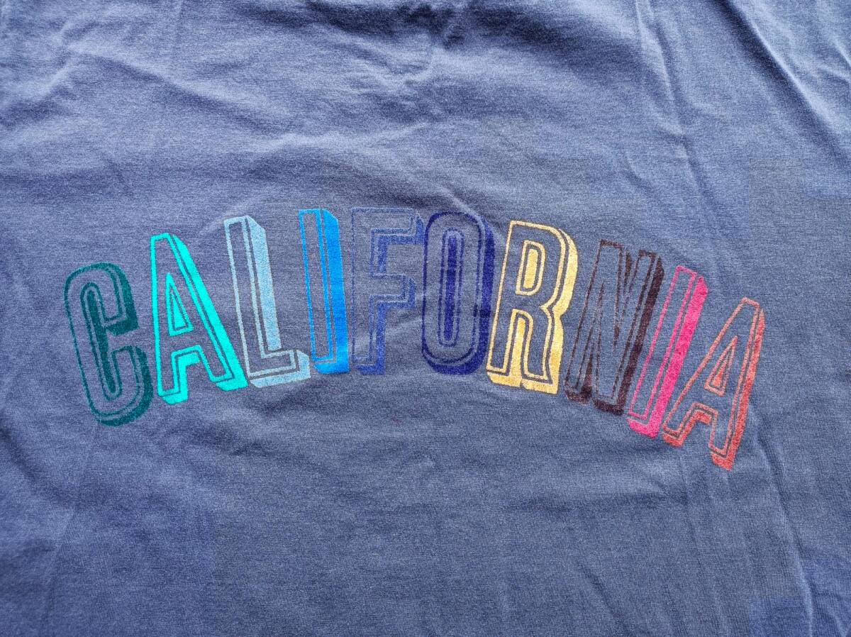 送料無料♪REMI RELIEF レミレリーフ Tシャツ CALIFORNIA フロッキープリント size M 日本製 チャコールグレー ロンハーマン