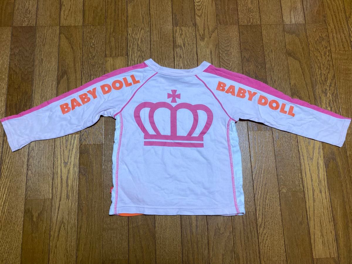 キッズ　女の子　長袖Tシャツ　長袖カットソー　ロンT 100 BABYDOLL  ピンク