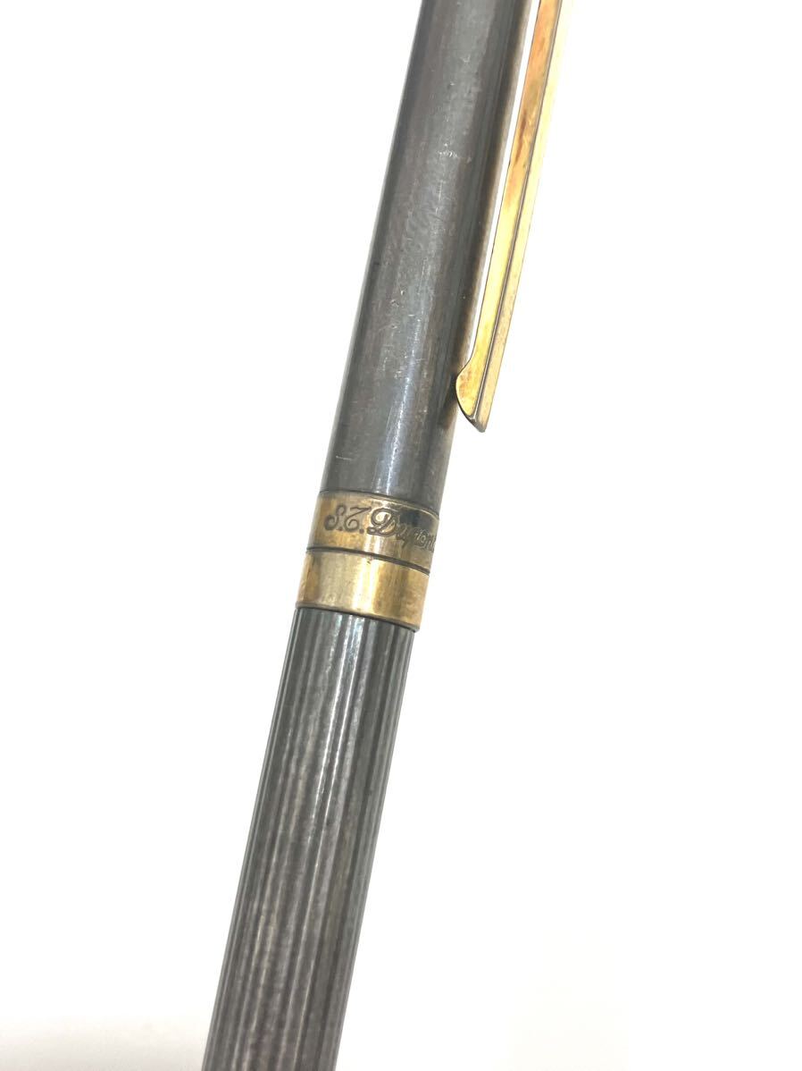 H3-059 S.T.Dupont デュポン ボールペン ツイスト式 ゴールド シルバー 筆記OKの画像4