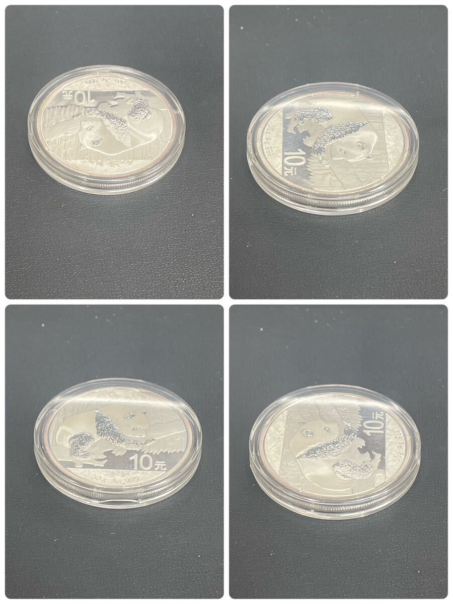 3-022 2016年 中国 パンダ 銀貨 10元 30g Ag.999 ケース付き 記念硬貨の画像3