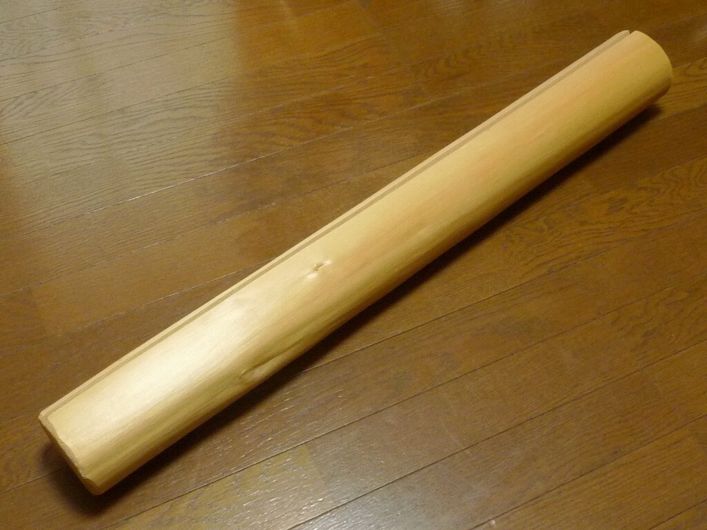 磨き済み DIY 天然木 切り株 長さ 87cm 木材 検(薪割り台 ナチュラル スツール 飾り台 花台 日曜大工_画像1