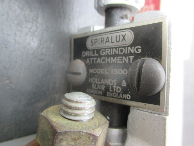t864* drill polishing machine. Attachment model 1500 junk!SPIRALUX Drill Grinding Attachment