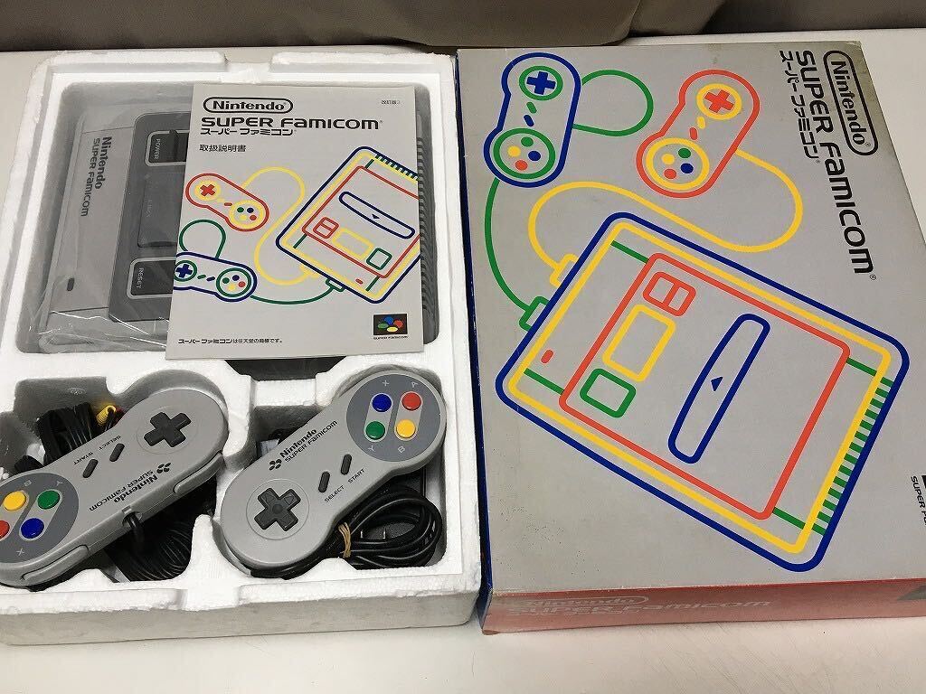 Nintendo SUPER FAMICOM корпус SFC nintendo Nintendo Super Famicom корпус SHVC-001 коробка * инструкция имеется корпус полный комплект игра машина 