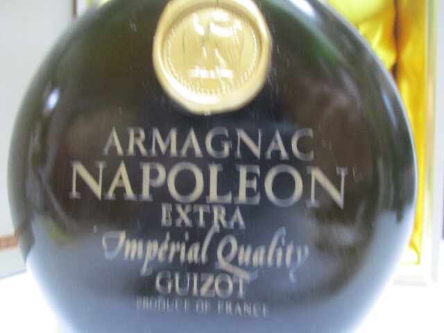 Y922/古酒 未開栓 ARMAGNAC NAPOLEON EXTRA GUIZOT アルマニャック ナポレオン エキストラ ブランデー 700ml 40%_画像2