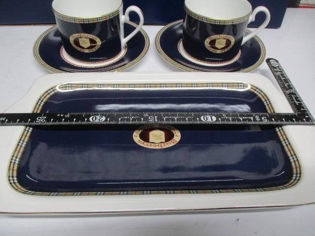 B1/ новый товар редкий BURBERRY Burberry пара cup & блюдце tray . тарелка европейская посуда продажа комплектом оригинальная коробка есть 