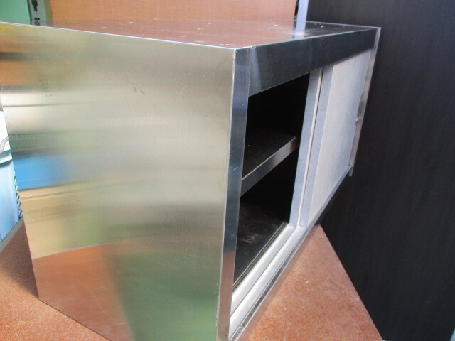 Y952/業務用・厨房 ステンレス 吊戸棚 収納戸棚 W900×D350×H450 引き取り限定の画像5
