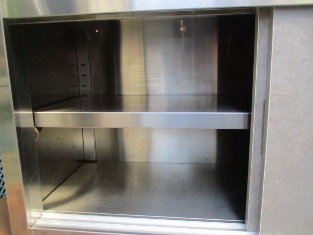 Y952/業務用・厨房 ステンレス 吊戸棚 収納戸棚 W900×D350×H450 引き取り限定の画像3