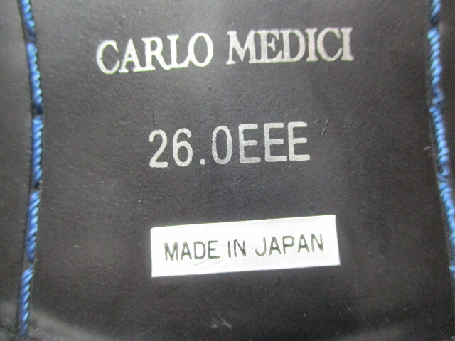 P1/新品 26.0EEE CARLO MEDICI カルロメディチ 黒 ブラック ビジネスシューズ 靴 日本製_画像6