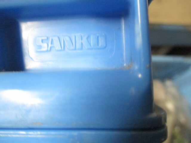 Y863/10個セット サンコー SANKO フタ 一体型 折りたたみ 蓋付 コンテナー オリコン ペタンコ C-30B 40B ブルー まとめ売り_画像7