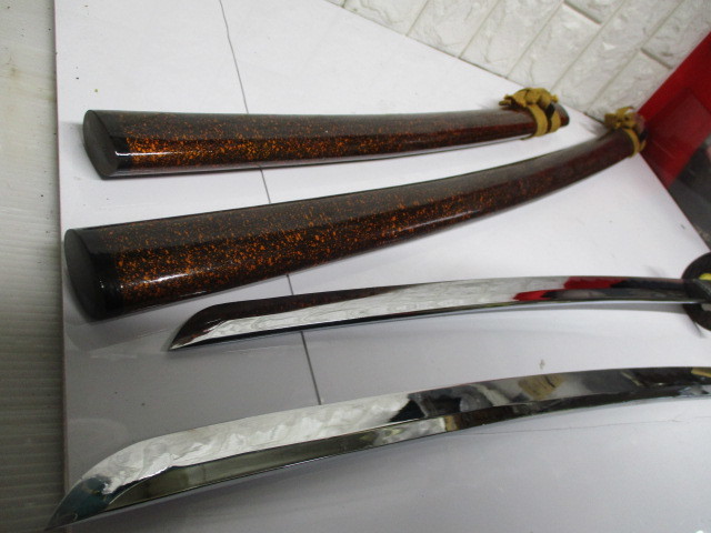 D210/模造刀 2本セット 大105.5cm 中70cm 1977年 コレクション レプリカ 玩具 まとめ売り 同梱不可_画像6