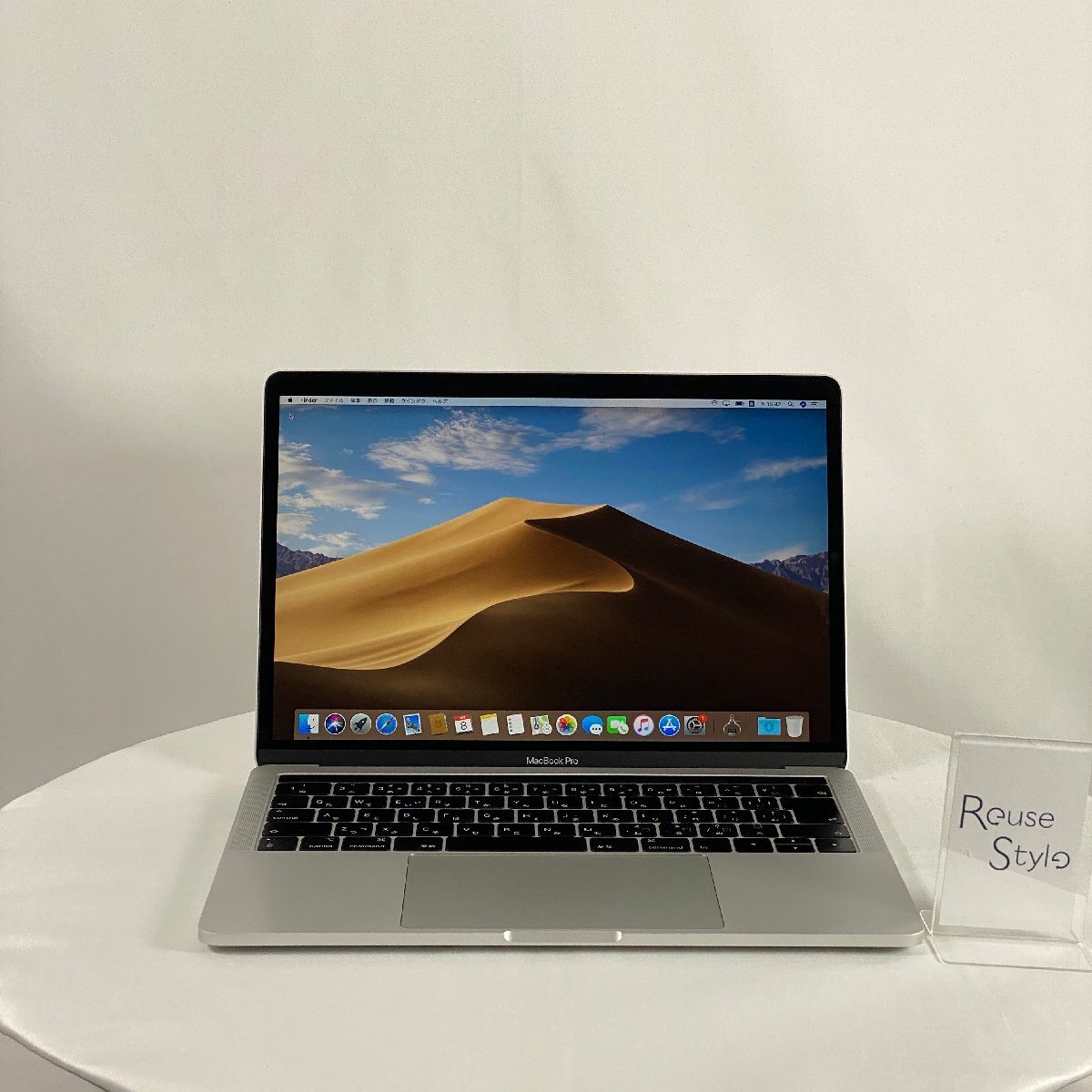 ★１円スタートお得！★MacBookPro 13-inch 2019 Apple 8GB 128GB シルバー アップル 充放電回数 271回【中古】JISキーボードの画像1