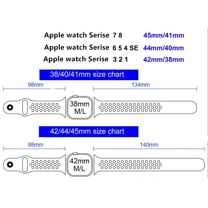 【B24】Apple Watch スポーツバンド42/44/45mm(ホワイト)