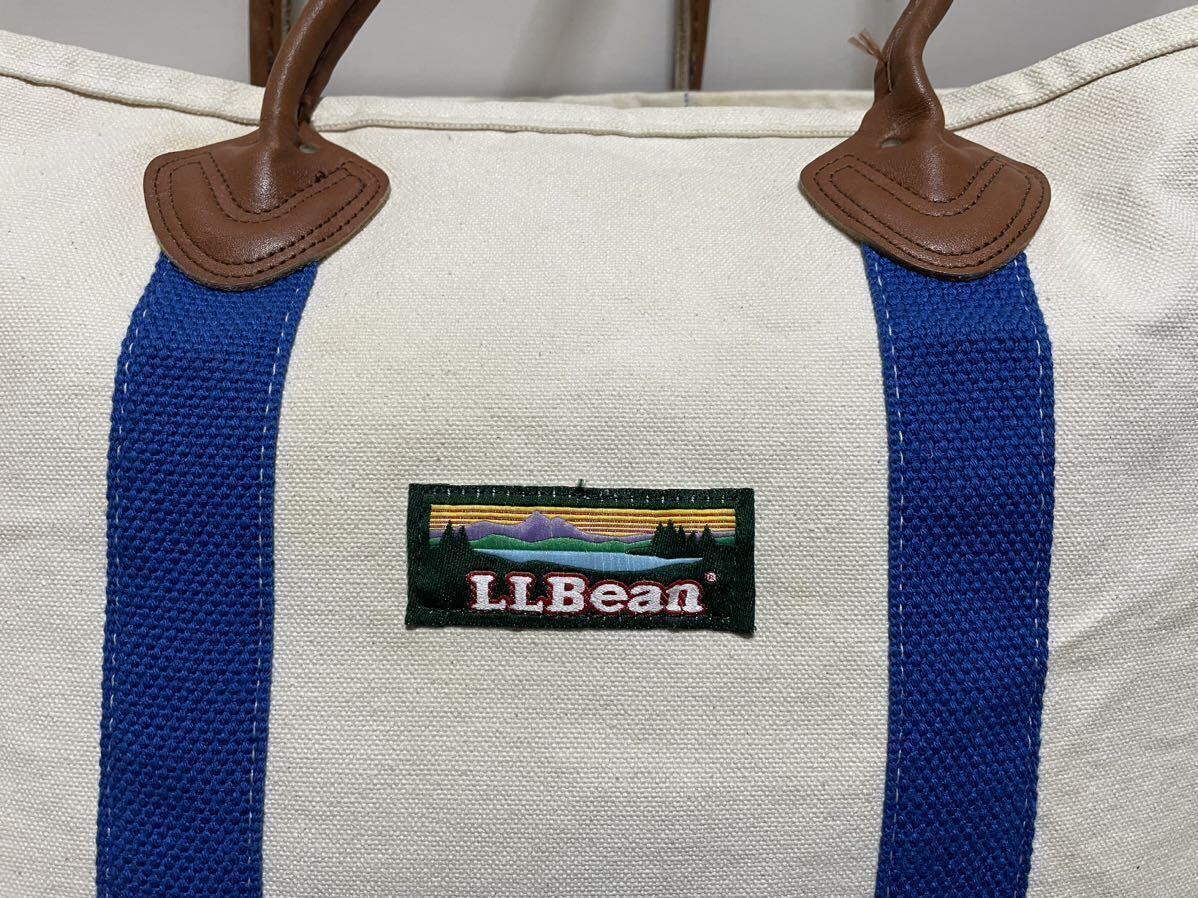 L.L.Bean エルエルビーン 80年代 ビンテージ トートバッグ レザーハンドル カタディンロゴ キャンバス ヴィンテージ USA製 _画像3