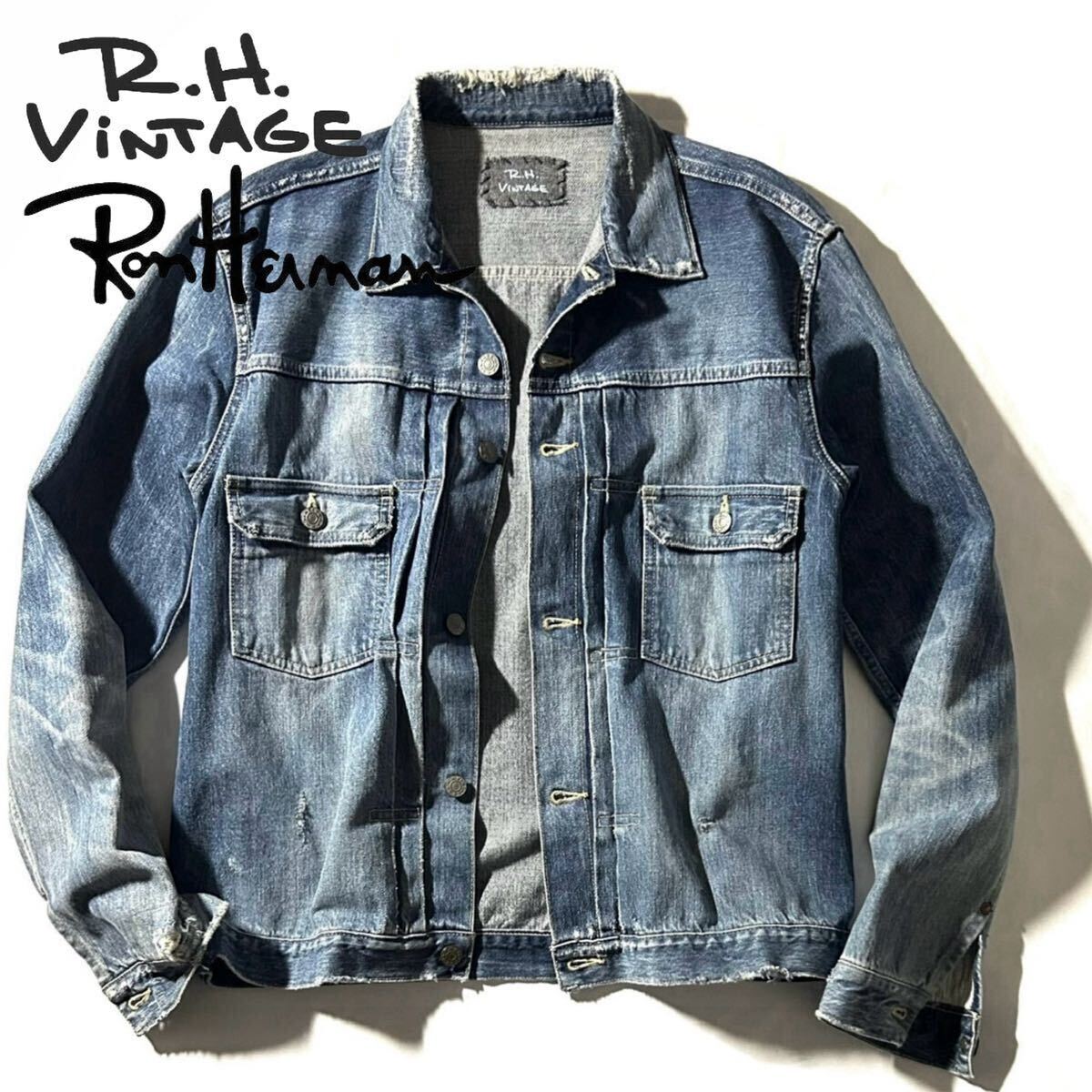 【R.H.Vintage】Vintage Denim Jacket 2nd ロンハーマン ヴィンテージ加工 インディゴデニムジャケット セカンドモデル デニムJKT日本製 _画像1