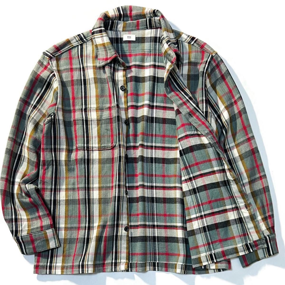 【Ron Herman】PickUp掲載◎!!RHC ロンハーマン 定価3.2万 Heavy Twill Shirts ヘビーツイルチェックシャツ コットンツイル ワークシャツの画像7