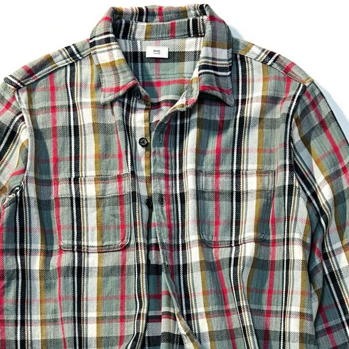 【Ron Herman】PickUp掲載◎!!RHC ロンハーマン 定価3.2万 Heavy Twill Shirts ヘビーツイルチェックシャツ コットンツイル ワークシャツの画像3