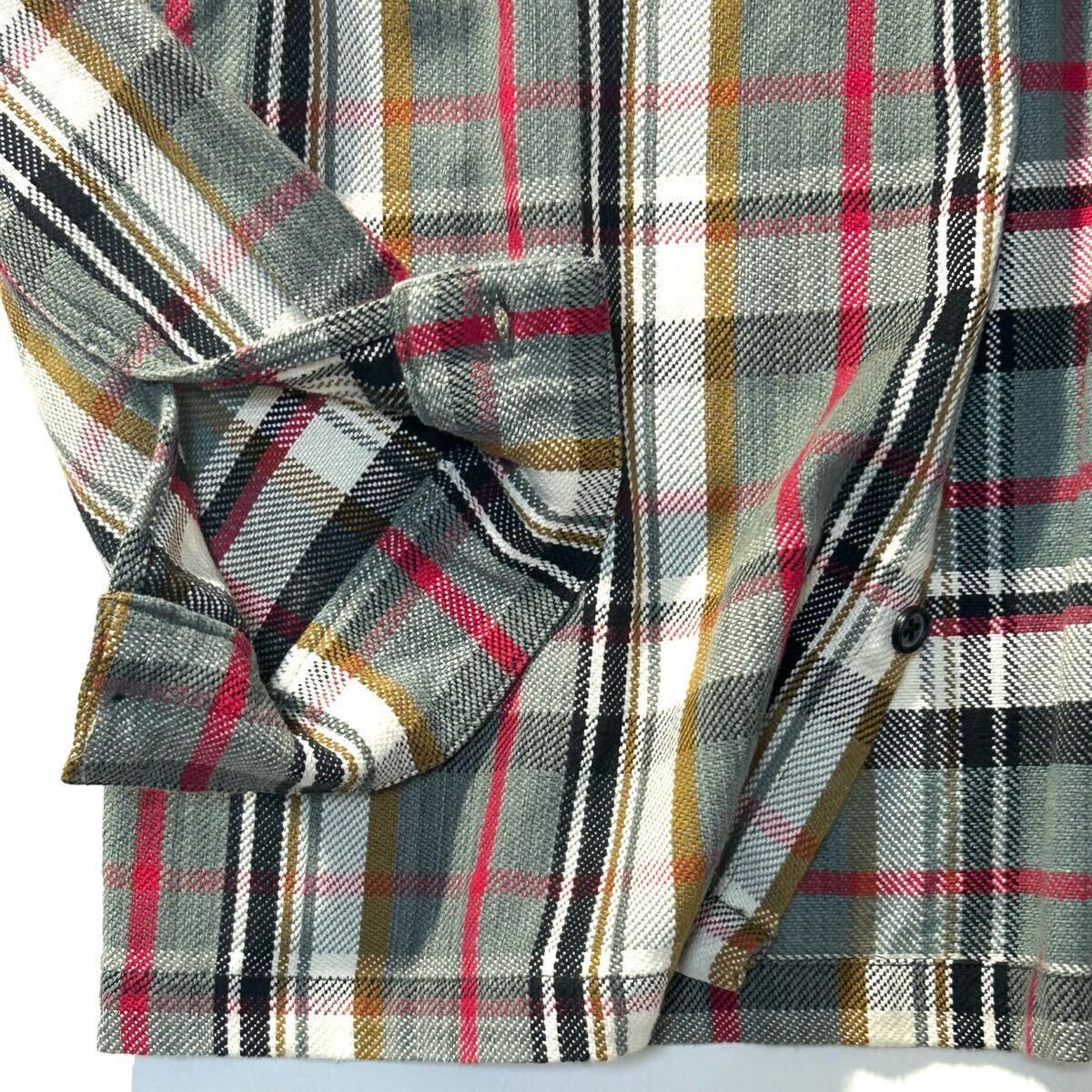 【Ron Herman】PickUp掲載◎!!RHC ロンハーマン 定価3.2万 Heavy Twill Shirts ヘビーツイルチェックシャツ コットンツイル ワークシャツの画像6