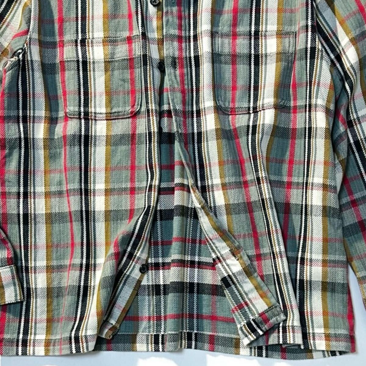 【Ron Herman】PickUp掲載◎!!RHC ロンハーマン 定価3.2万 Heavy Twill Shirts ヘビーツイルチェックシャツ コットンツイル ワークシャツの画像5