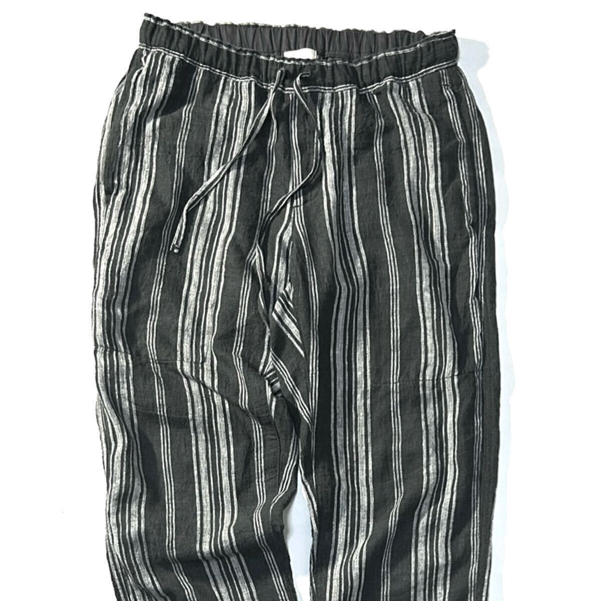 【RHC&MAS】PickUp掲載◎!!RHC ロンハーマン 定価3.1万 Fine Stripe Pants リネンストライプ イージーパンツ リラックスパンツ 日本製_画像3