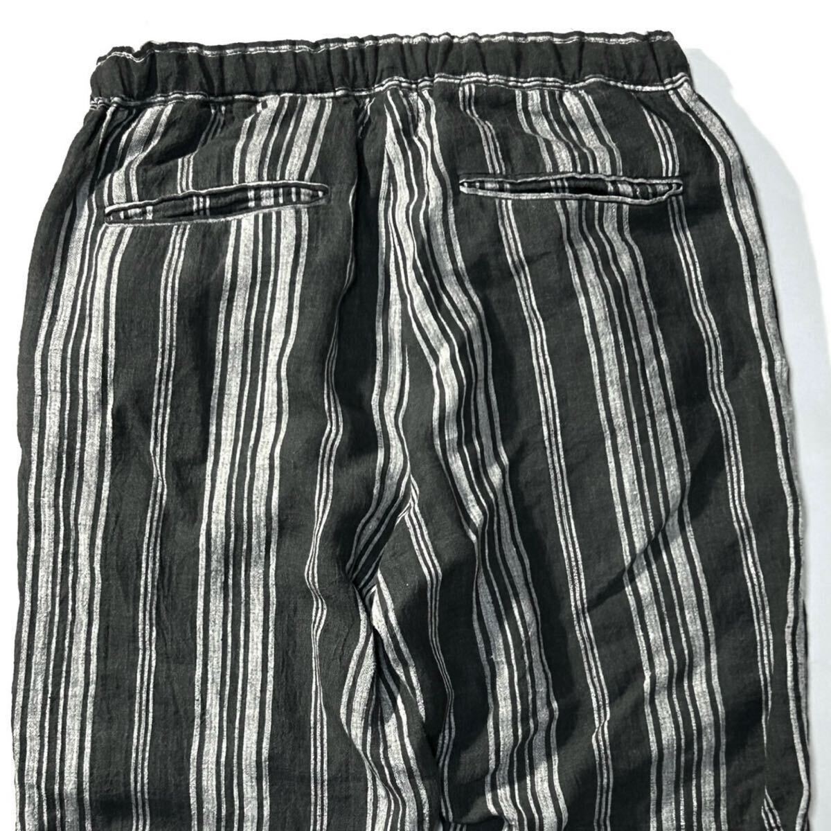 【RHC&MAS】PickUp掲載◎!!RHC ロンハーマン 定価3.1万 Fine Stripe Pants リネンストライプ イージーパンツ リラックスパンツ 日本製_画像9