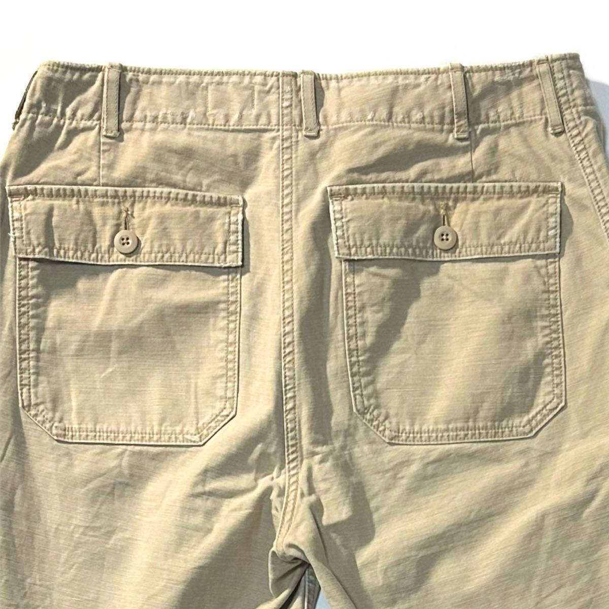 【Ron Herman】PickUP掲載◎!!RHC ロンハーマン 定価3.4万 Back Satin Shorts ヴィンテージ加工 バックサテンショーツ ファティーグパンツの画像9