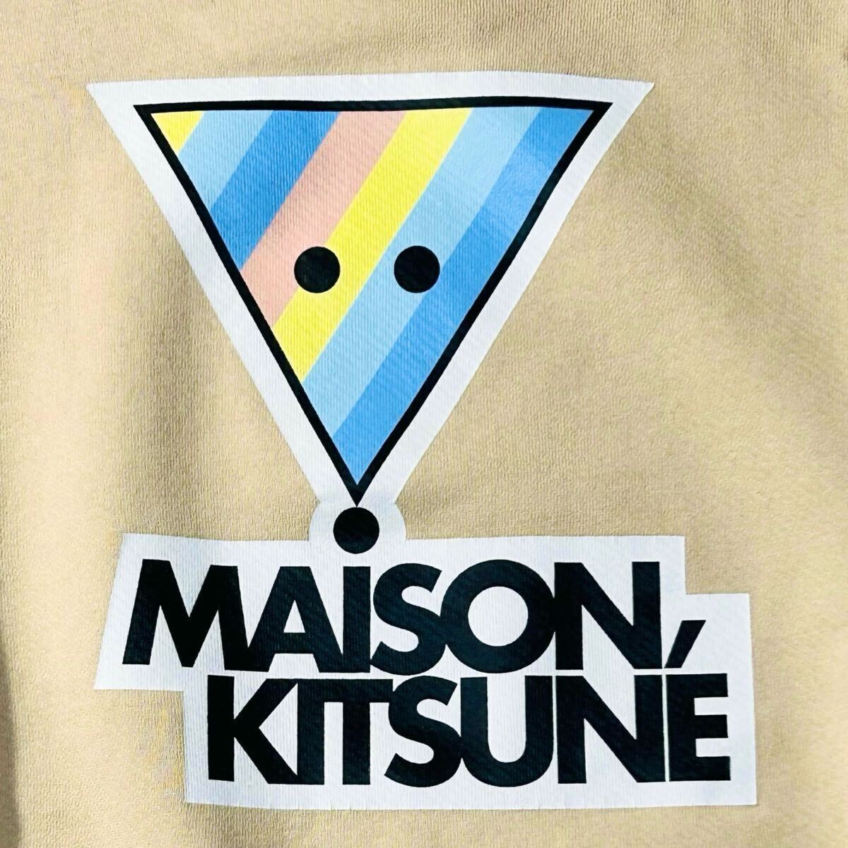 【MAISON KITSUNE】RAINBOW TRIANGLE FOX COTTON SWEATSHIRT 定価2.9万 メゾンキツネ トライアングルフォックス プルオーバースウェットの画像4