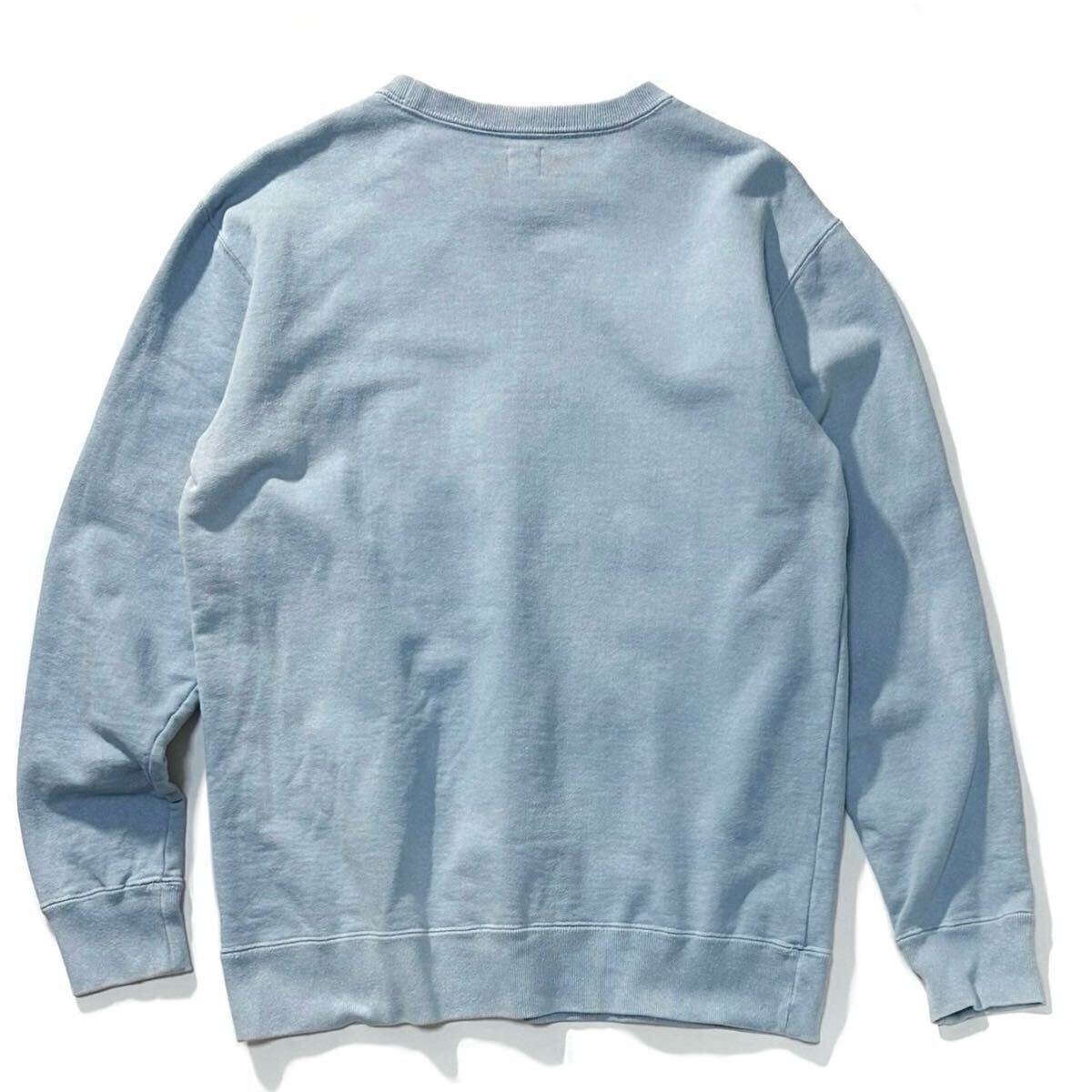 【Ron Herman】Safari掲載◎!!RHC ロンハーマン CALIF Indigo Sweat カリフォルニアロゴ 裏毛スウェットプルオーバー フェイドブルーの画像9