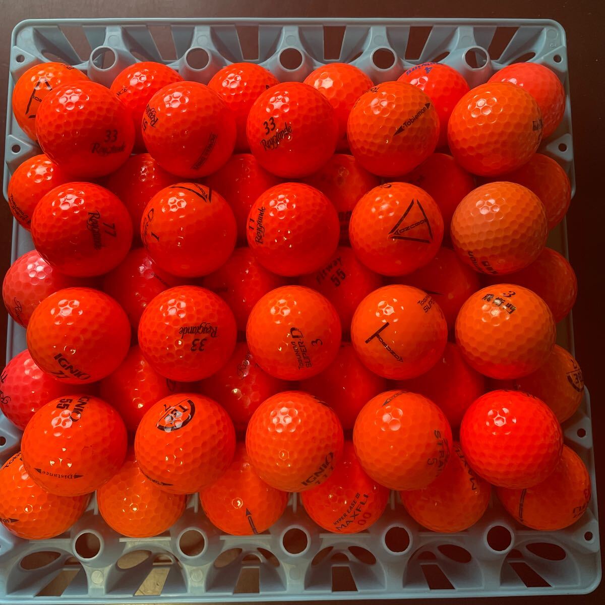 【送料無料】Y601 メーカー混合 A オレンジ 50球の画像2