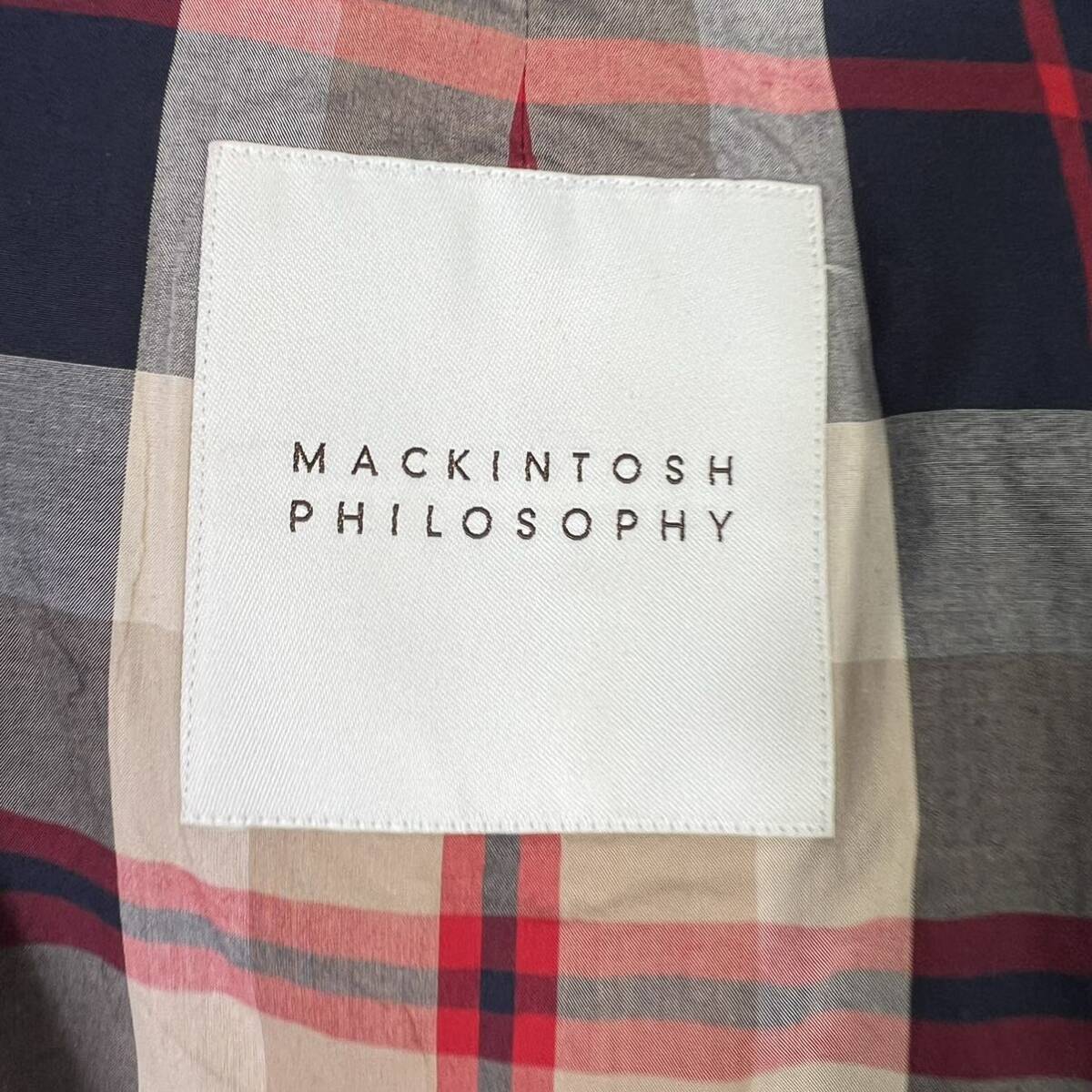 MACKINTOSH PHILOSOPHY マッキントシュフィロソフィー ステンカラーコート フード付きコートゴム引きコート 2way _画像6